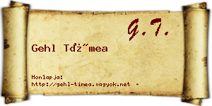 Gehl Tímea névjegykártya