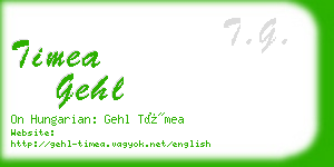 timea gehl business card